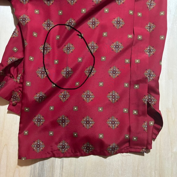 Vintage 80’s Koret Red Patterened Blouse with Bow-Tie Neckline - Picture 9 of 9